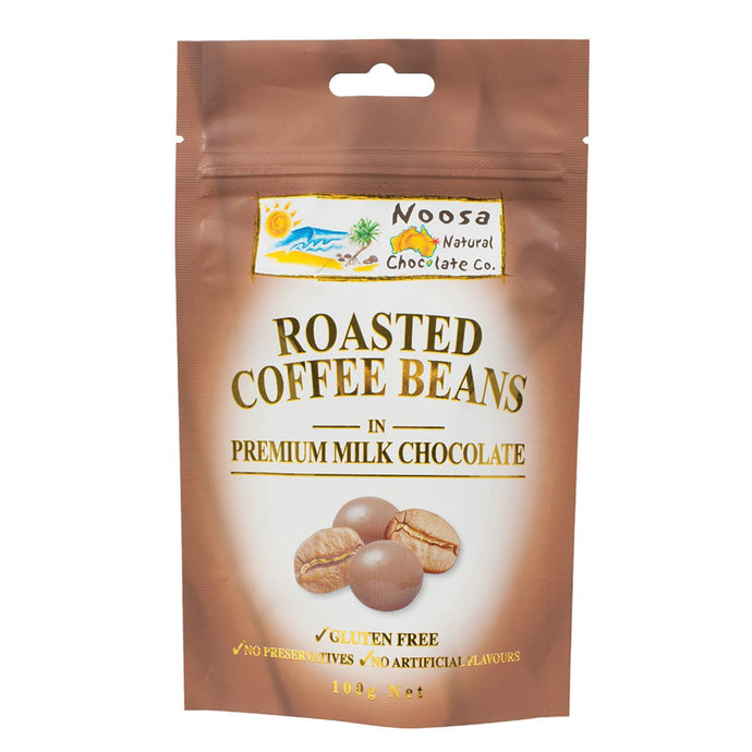Noosa Natural Coffee Beans Milk Chocolate 100g