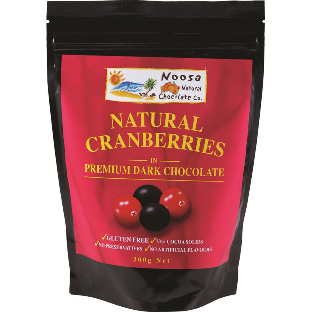 Noosa Natural Cranberries Dark Chocolate 300g