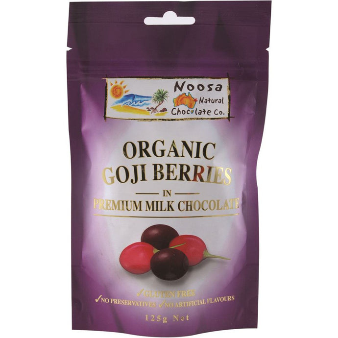 Noosa Natural Goji Berries Milk Chocolate 125g