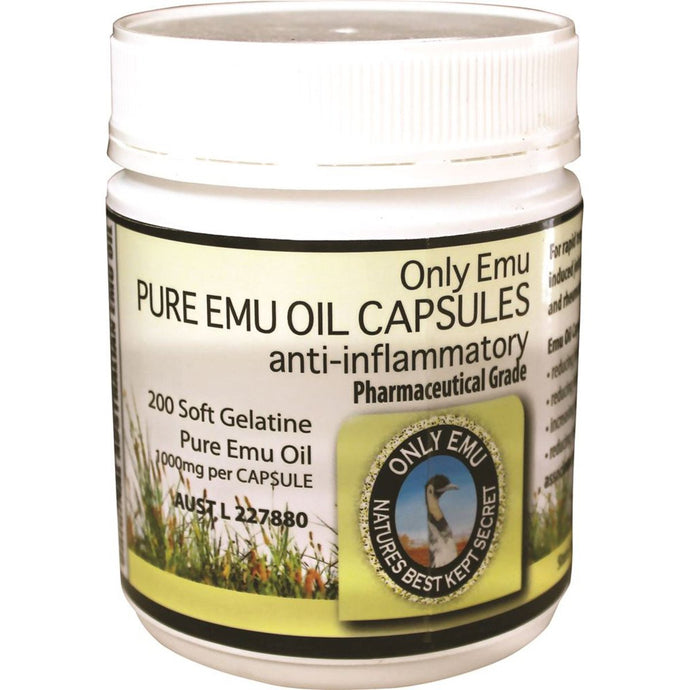 Only Emu Pure Emu Oil 1000Mg 200 Capsules