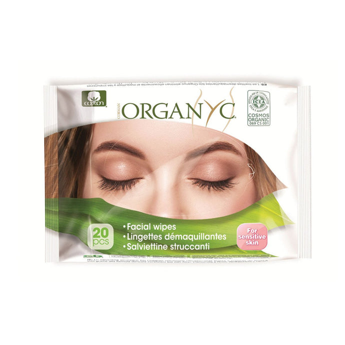 Organyc Cotton Facial Wipes x 20Pk