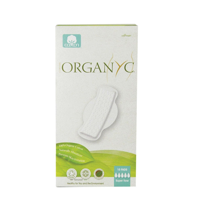Organyc Pads Super Flow With Wings x 10 Pack