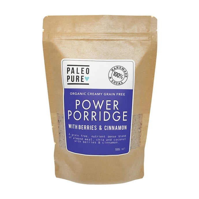Paleo Pure Organic Creamy Grain Free Power Porridge With Berries & Cinnamon 300g