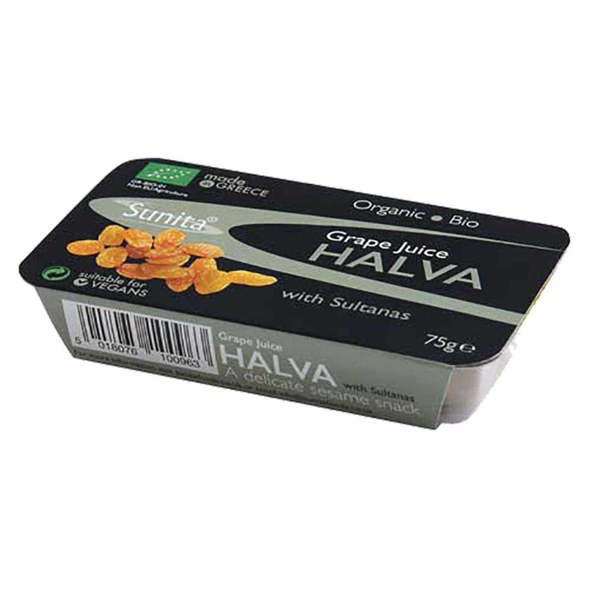 Sun ita Organic Halva With Grape Juice And Sultanas 75g