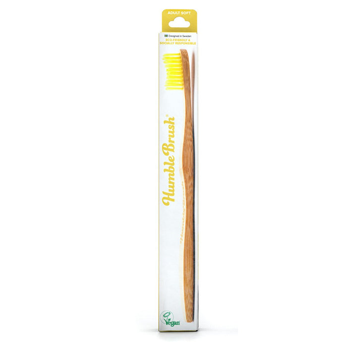 The Humble Co Toothbrush Bamboo Adult Soft Yellow