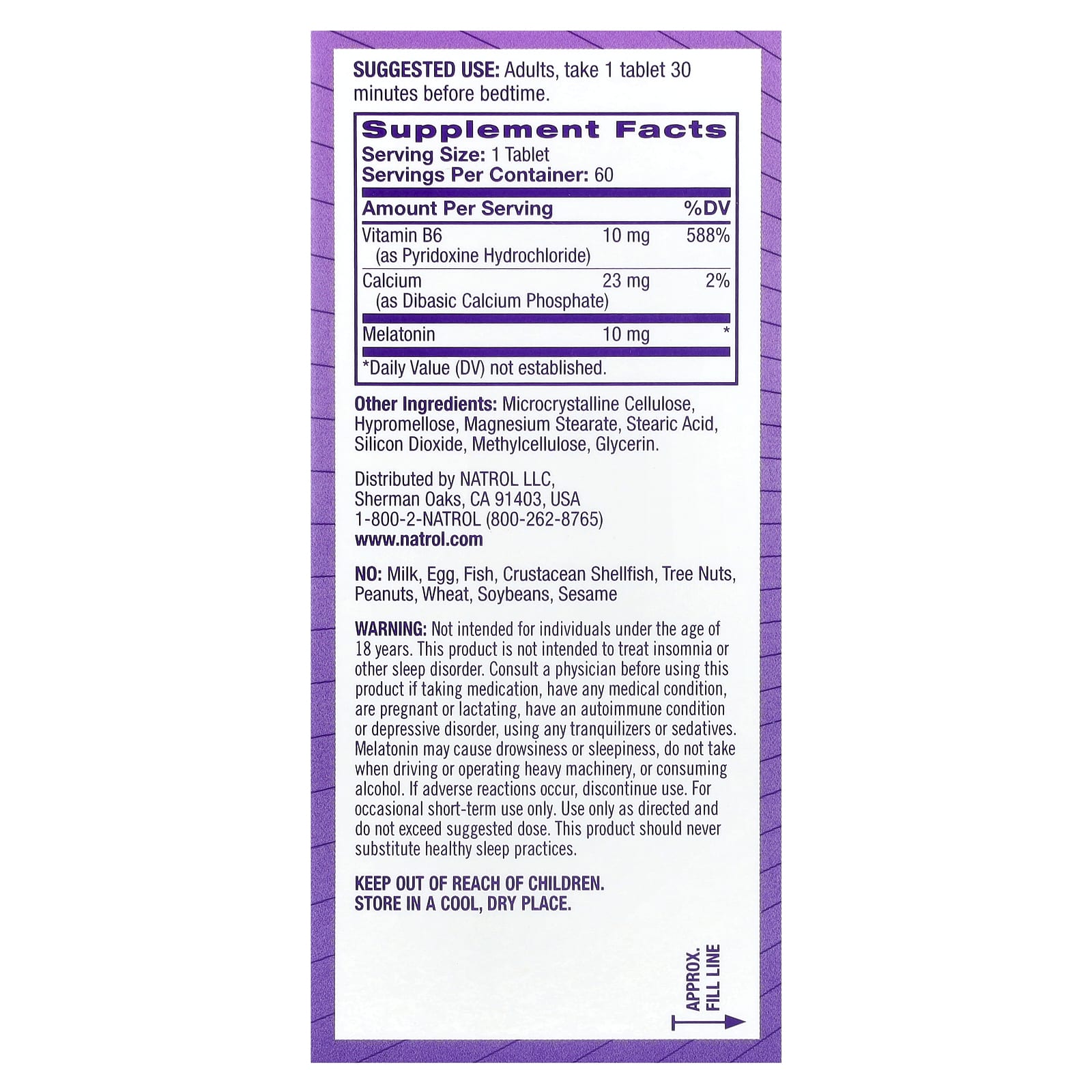 Natrol, Melatonin, Time Release, 10 mg, 60 Tablets
