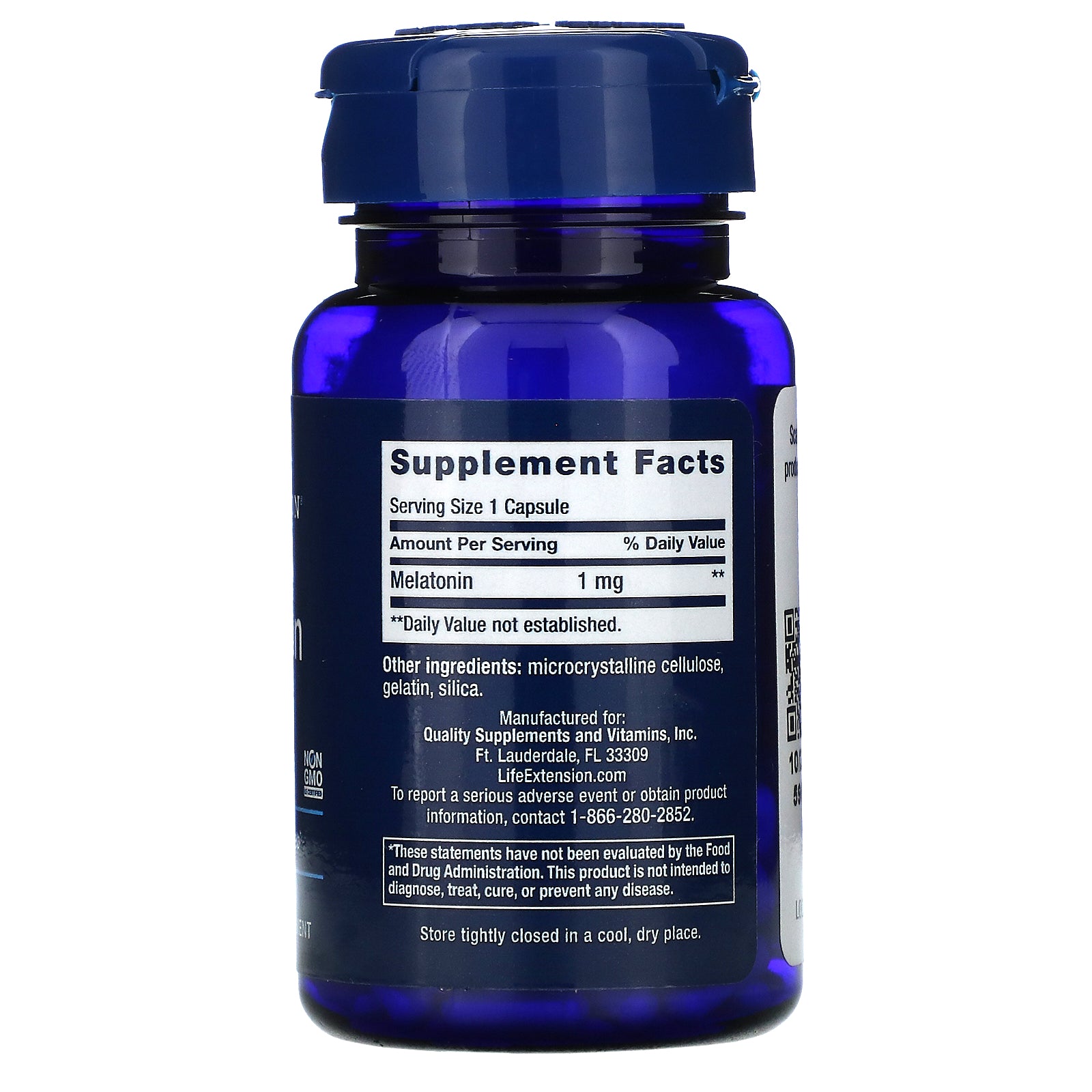 Life Extension Melatonin 1mg 60 Capsules