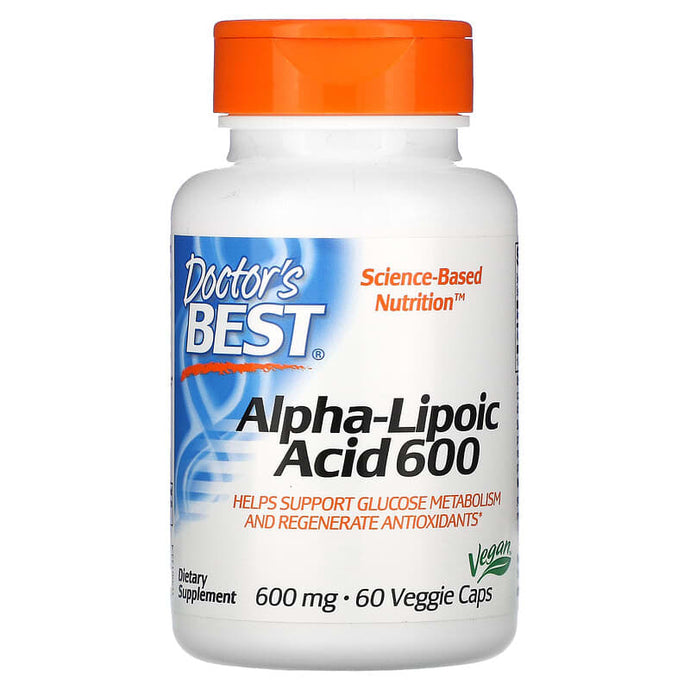 Doctor's Best Best Alpha Lipoic Acid 600mg 60 Veggie Capsules