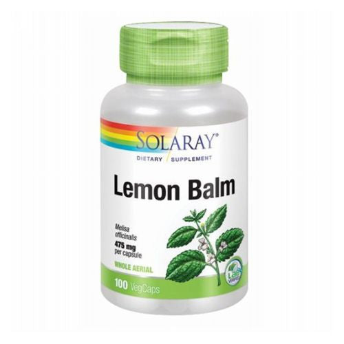 Solaray, Lemon Balm, 475 Mg, 100 Caps EXP DATE 02/25