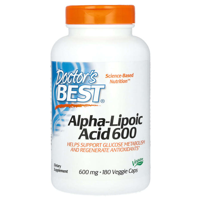 Doctor's Best Best Alpha Lipoic Acid 600mg 180 Veggie Capsules