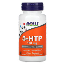 Load image into Gallery viewer, NOW Foods, 5-HTP, 100 mg, 60 Veg Capsules