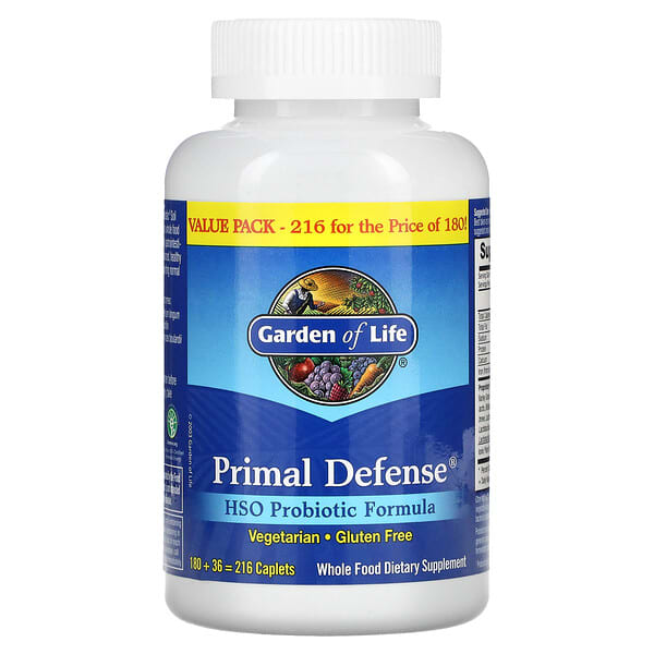 Garden of Life Primal Defense HSO Probiotic Formula 216 Caplets