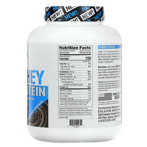 EVLution Nutrition, 100% Whey Protein, Double Rich Chocolate, 5lb (2.268 kg)