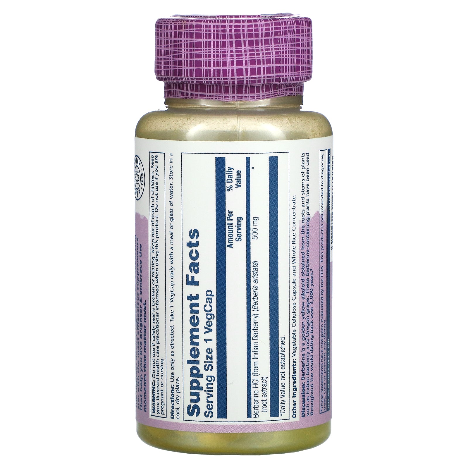 Solaray Berberine 500mg 60 VegCaps
