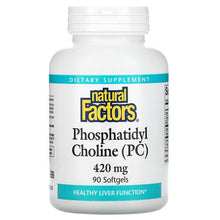 Load image into Gallery viewer, Natural Factors Phosphatidyl Choline (PC) 420mg 90 Softgels