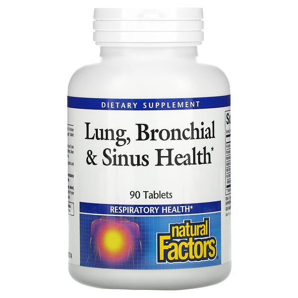 Natural Factors, Lung, Bronchial & Sinus Health, 90 Tablets