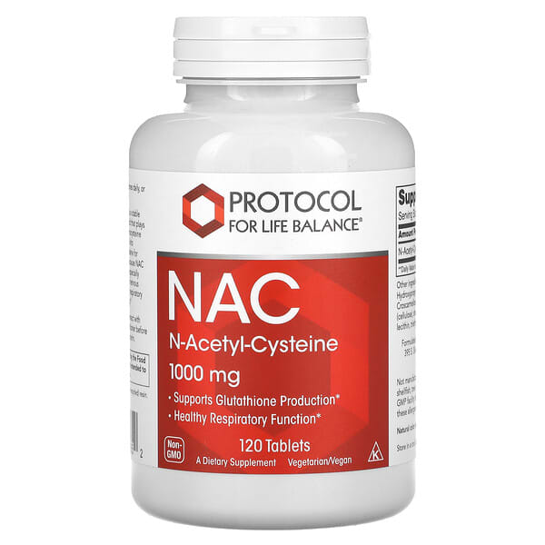 Protocol for Life Balance, NAC, 1,000 mg, 120 Tablets