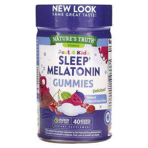 Nature's Truth, Just 4 Kids, Sleep Melatonin, Natural Cherrylicious, 40 Vegan Gummies