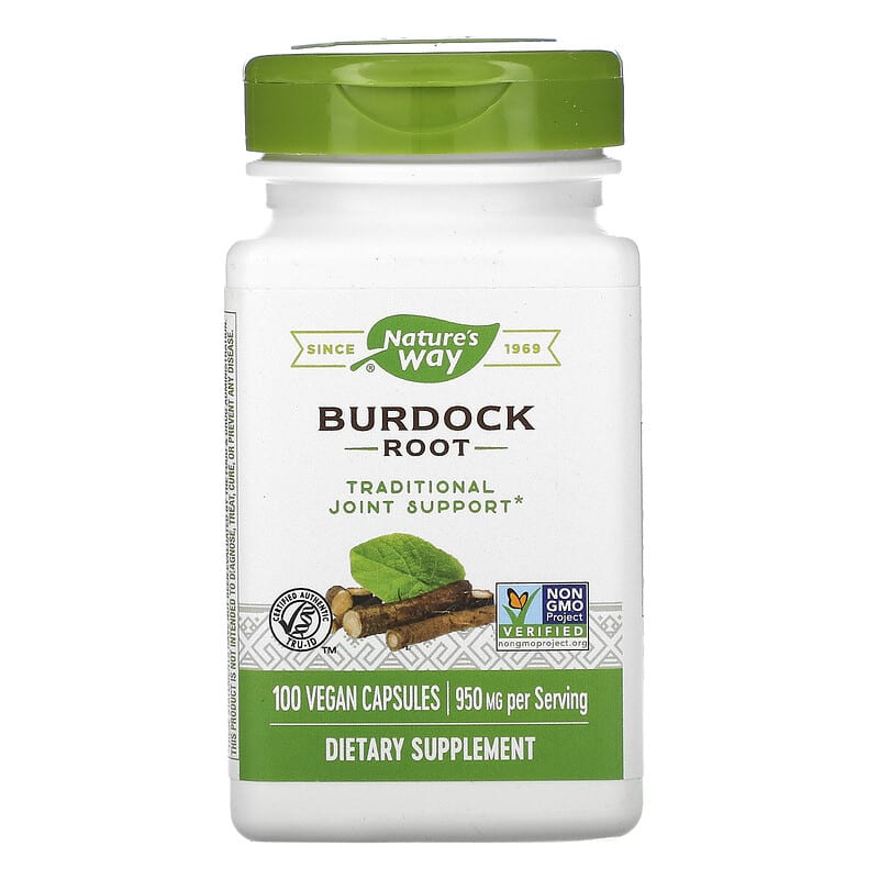 Nature's Way, Burdock Root, 950 mg, 100 Vegan Capsules (475 mg per Capsule) 70% OFF