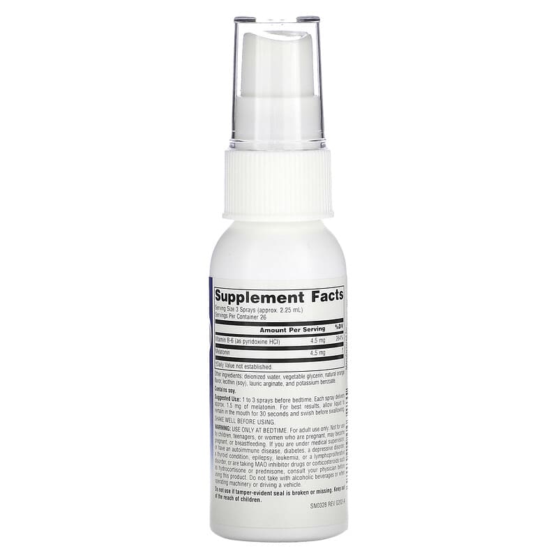 Source Naturals NutraSpray Melatonin Natural Orange Flavor 2 fl oz (59.14ml)