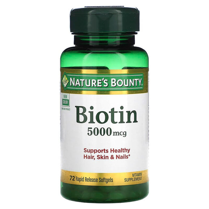 Nature's Bounty, Biotin, 5,000 mcg, 72 Rapid Release Softgels
