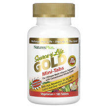 Load image into Gallery viewer, NaturesPlus, Source of Life, Gold, Mini-Tabs, The Ultimate Multi-Vitamin Supplement with Concentrated Whole Foods, 180 Tablets