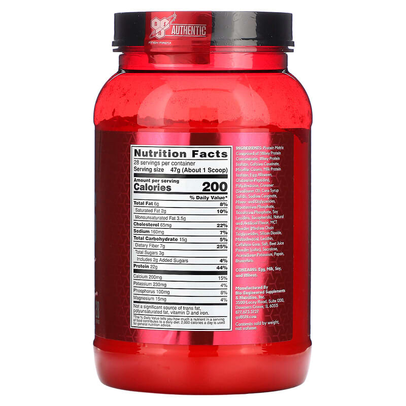 BSN, Syntha-6, Ultra Premium Protein Matrix, Strawberry Milkshake, 2.91 lbs (1.32 kg)