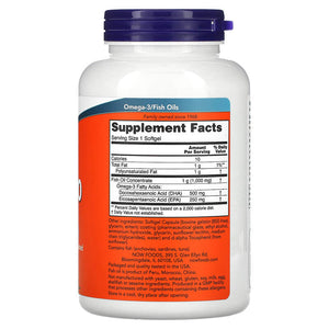 NOW Foods, Double Strength DHA-500 Fish Oil, 180 Softgels By NOW Foods