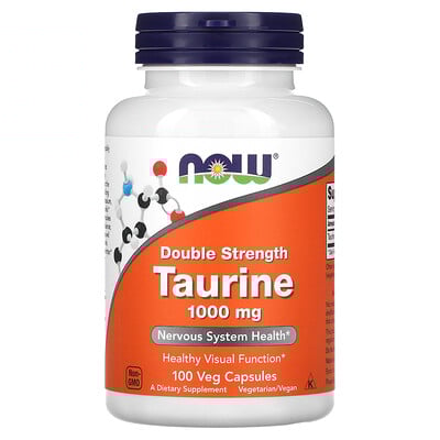 Now Foods Taurine Double Strength 1000mg 100 Capsules