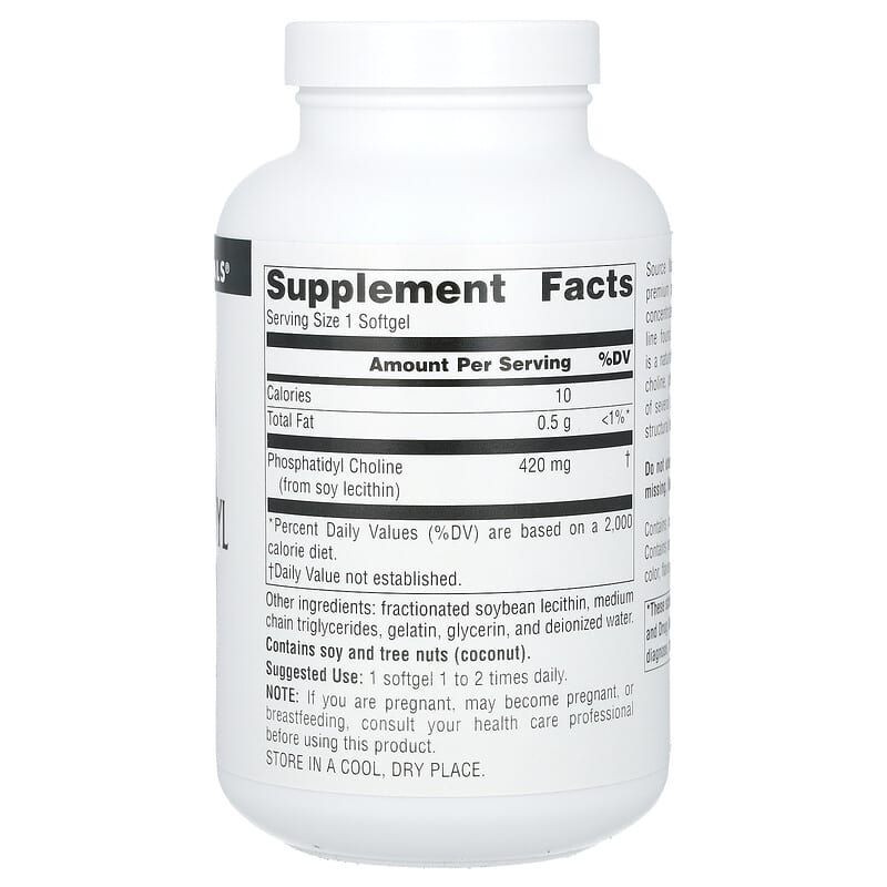 Source Naturals, Phosphatidyl Choline, 420 mg, 180 Softgels
