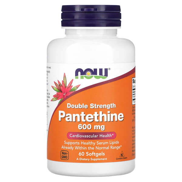 Now Foods, Pantethine, Double Strength, 600 mg, 60 Softgels