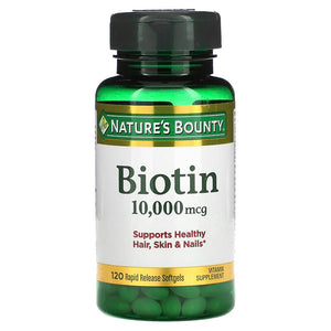 Nature's Bounty, Biotin, 10,000 mcg, 120 Rapid Release Softgels