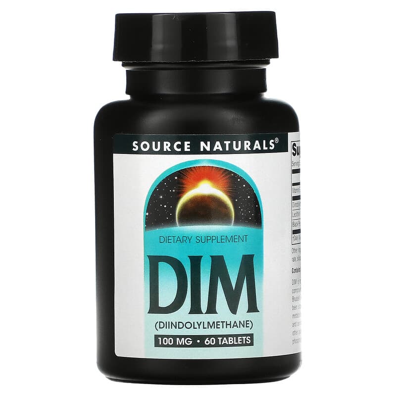 Source Naturals, DIM, 100 mg, 60 Tablets