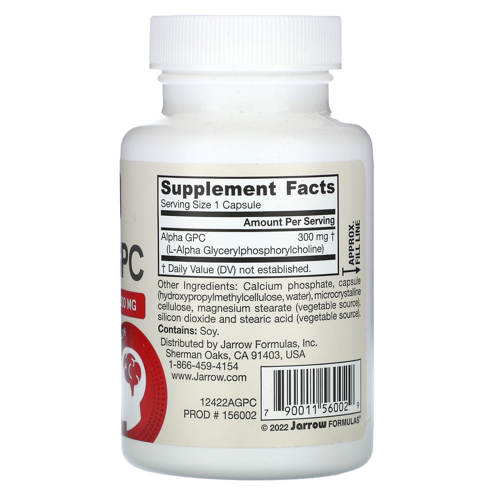 Jarrow Formulas Alpha GPC 300mg 60 VCaps