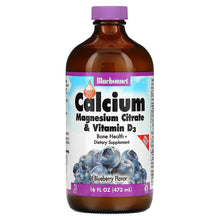 Load image into Gallery viewer, Bluebonnet Nutrition, Liquid Calcium Magnesium Citrate &amp; Vitamin D3, Blueberry , 16 fl oz (473 ml)