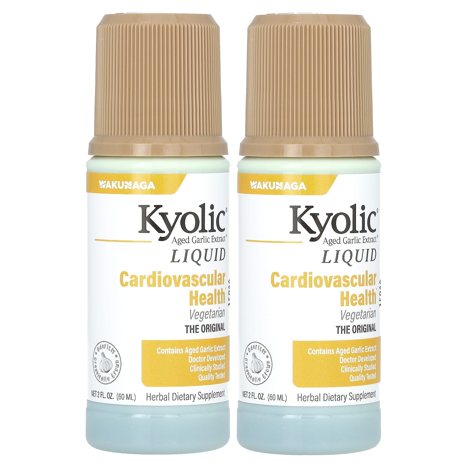 Kyolic Aged Garlic Extract Cardiovascular Liquid 2 Bottles 60 ml 2 fl oz Each