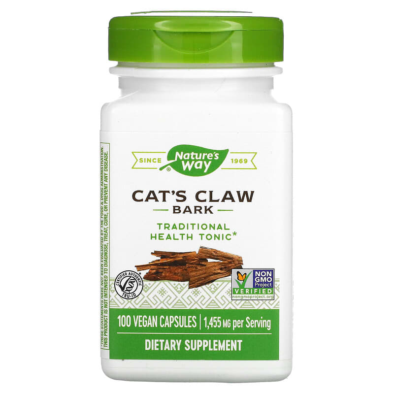 Nature's Way, Cat's Claw Bark, 1,455 mg, 100 Vegan Capsules (485 mg per Capsule)