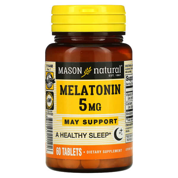 Mason Natural Melatonin 5mg 60 Tablets