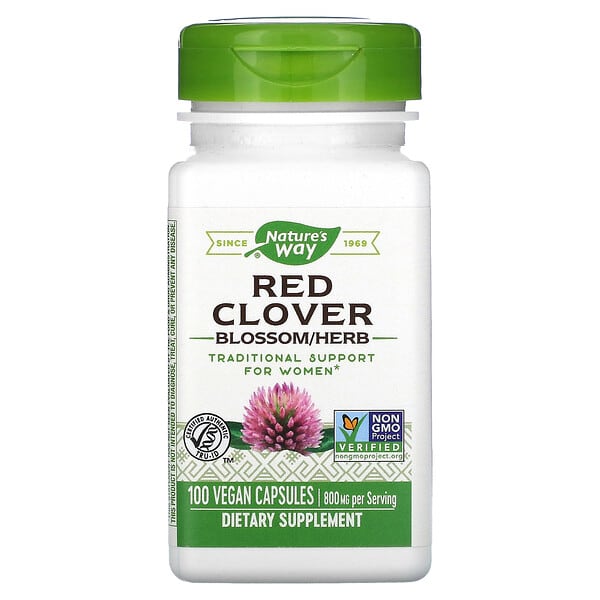 Nature's Way Red Clover Blossom & Herb 400 mg 100 Capsules