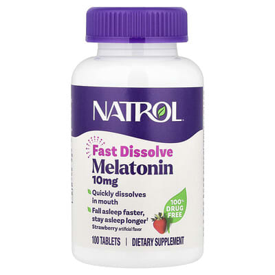 Natrol Melatonin 10mg Fast Dissolve Tablets - Strawberry ,100 Tabs