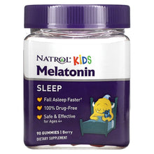 Load image into Gallery viewer, Natrol Kids Melatonin Berry For Ages 4 &amp; Up 90 Gummies