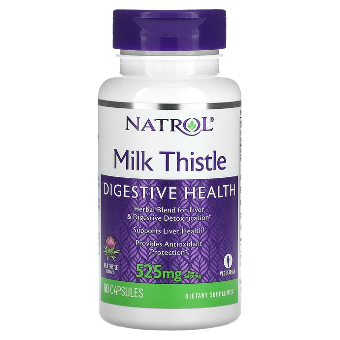 Natrol, Milk Thistle, 525 mg, 60 Capsules (262.5 mg per Capsule) By Natrol