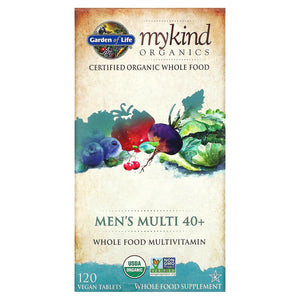 Garden of Life, MyKind Organics, Men's Multi 40+, 120 Vegan Tablets