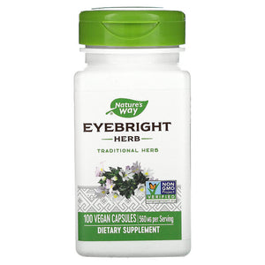 Nature's Way, Eyebright Herb, 560 mg, 100 Vegan Capsules (280 mg Per Capsule)
