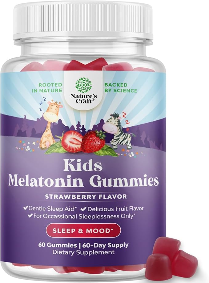 Natures Craft Melatonin Gummies for Kids Sleep Support