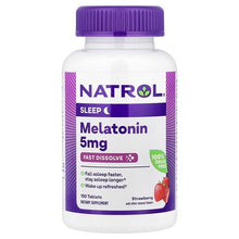 Load image into Gallery viewer, Natrol, Melatonin, Fast Dissolve, Strawberry, 5 mg, 150 Tablets
