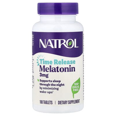 Natrol, Melatonin, Time Release, 3mg 100 Tablets