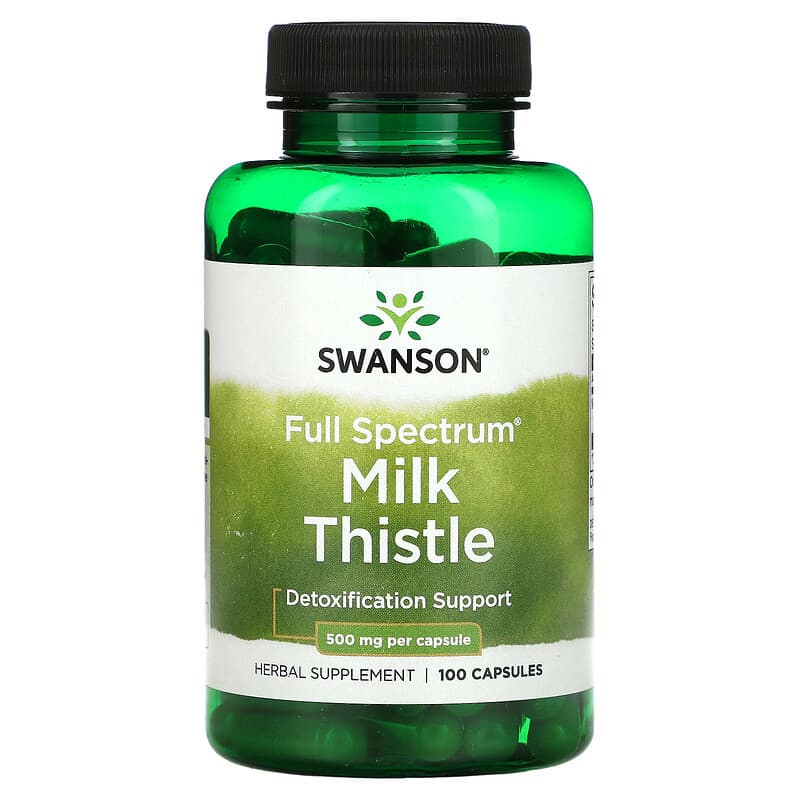 Swanson Premium Full-Spectrum Milk Thistle 500mg 100 Capsules