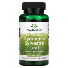 Load image into Gallery viewer, Swanson, Gymnema Sylvestre Leaf, Full Spectrum, 400 mg, 100 Capsules