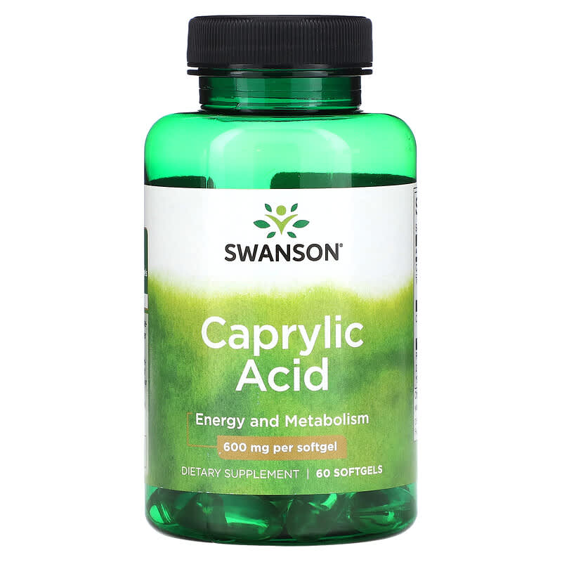Swanson Ultra Caprylic Acid 600mg 60 Softgels - Dietary Supplement